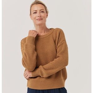 Pact Honeycomb Knit Crew Sweater